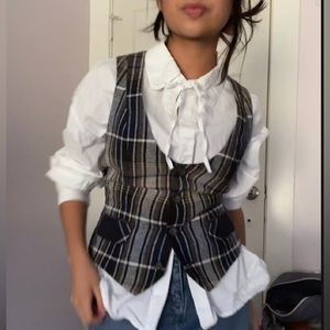 VENUS‎ plaid button up vest
